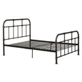 Acme Nicipolis Full Spindle Bed with Metal Frame in Sandy Gray