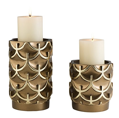 Ok Lighting Ok-4273C Mystic Owl Candle Holder Set, Bronze