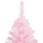 vidaXL 4ft Pink Artificial Christmas Tree - Durable PVC, Steel Stand, Easy Assembly for Indoor/Outdoor Use