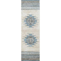 Rizzy Home Alora Decor Ryder 2'6" X 8' Southwest/Tribal Blue/Ivory Hand-Tufted Rug
