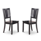 East West Furniture WEDU6D-BLK-W 6 Piece Dining Table Set Contains a Rectangle Wooden Table with Butterfly Leaf and 4 Dining Room Chairs with a Bench, 42x60 Inch, Black