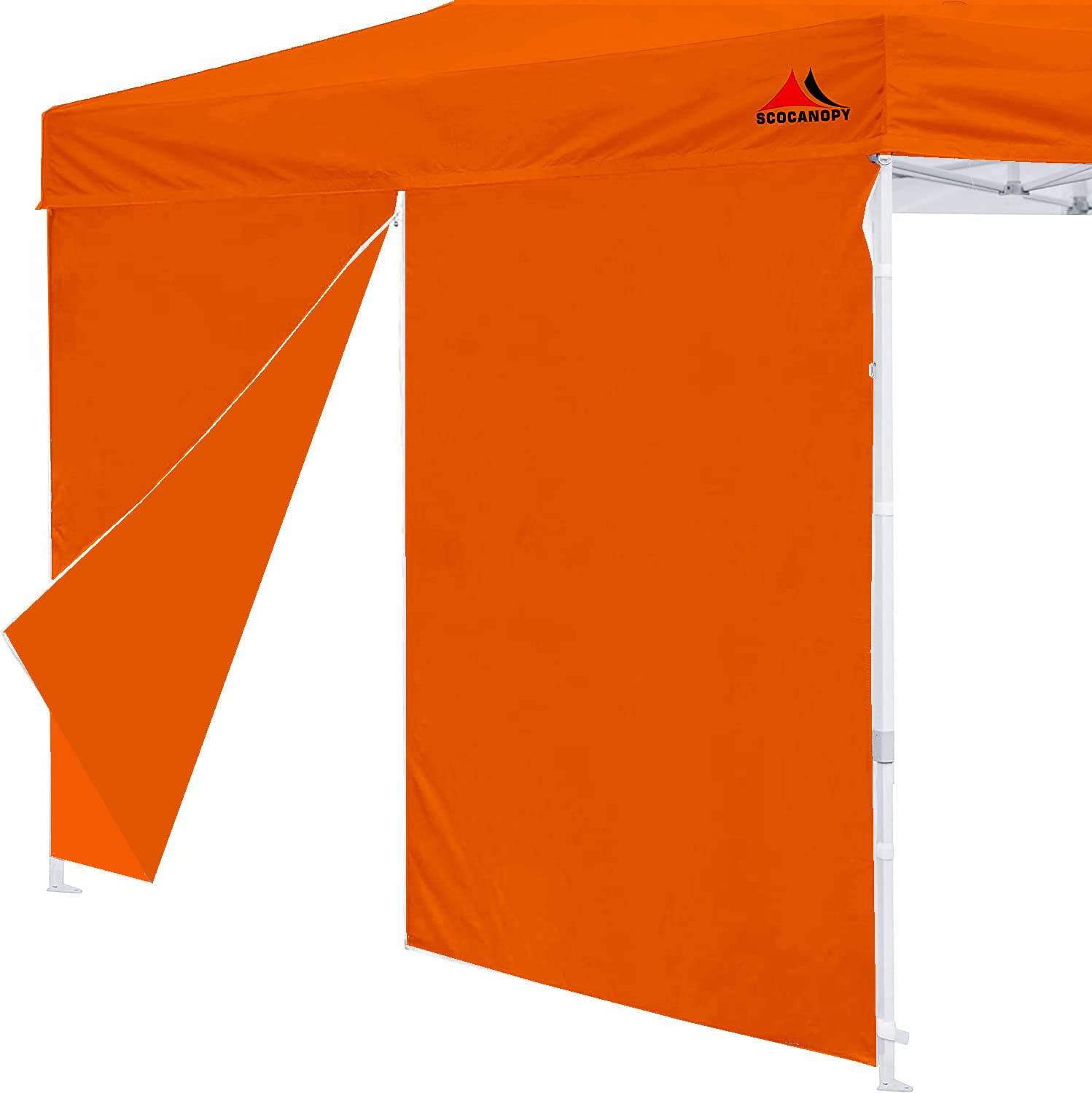 Scocanopy Door For 10X10 Canopy Frame One Central Zipper Design For Easy Entry And Exit,1 Pack Canopy Door Only,Orange
