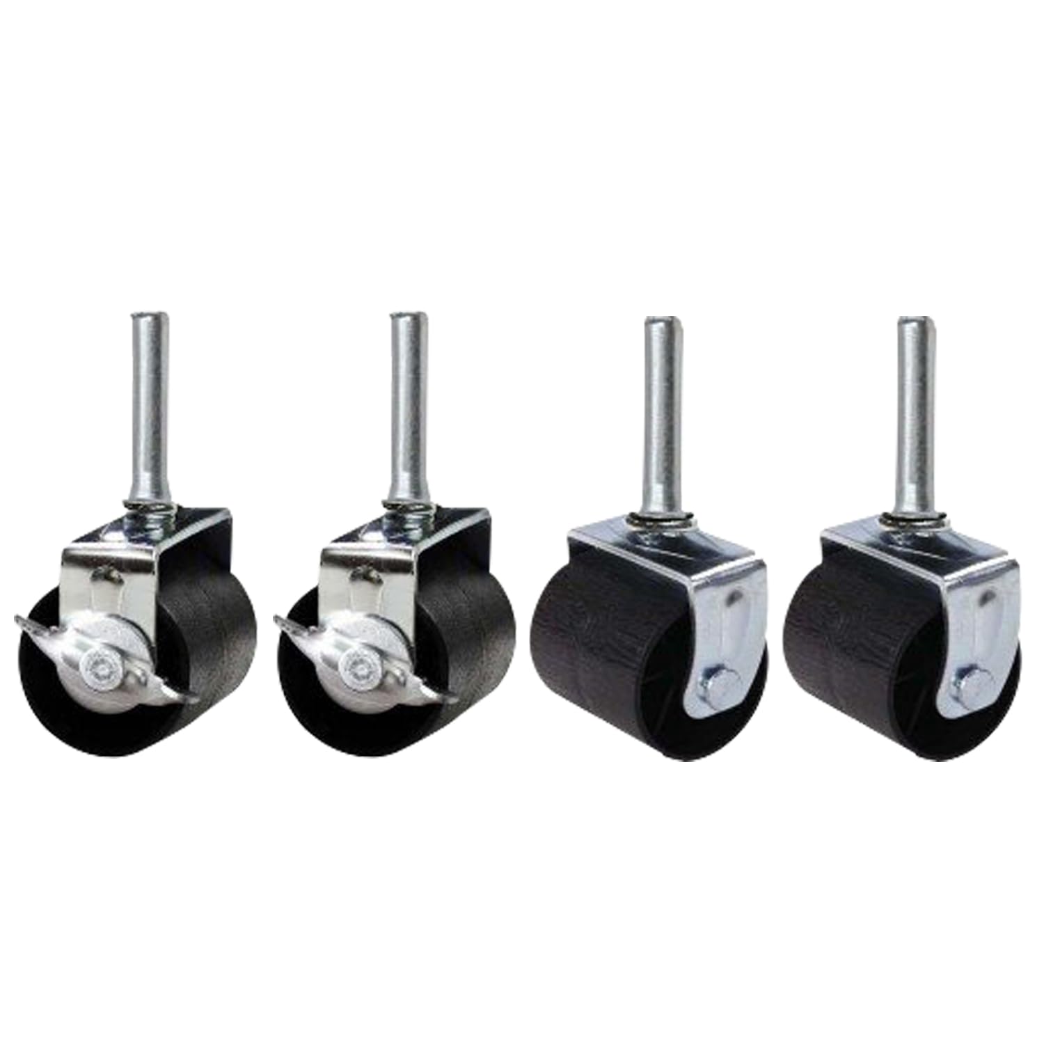 Kings Brand Heavy Duty Caster Wheels for Bed Frame ~Set of 4~ (2 Locking & 2 None Locking)