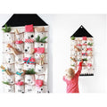 STKMELON Christmas Advent Calendar with Pockets Wall Hanging Bag for Home Xmas Countdown Decoration(Countdown to Christmas) Blac