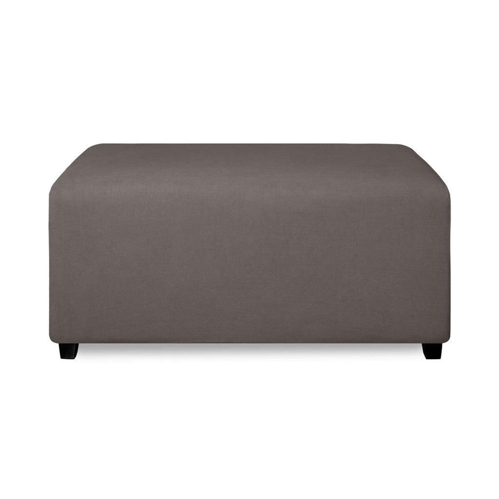 Purefit Super Stretch Soft Form Fit Ottoman Cover Rectangle - Ottoman Slipcovers For Foot Stool & Folding Storage Furniture For Living Room With Nonslip Elastic Bottom (Small, Taupe)