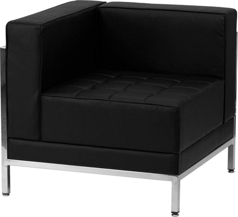 Flash Furniture HERCULES Imagination Series Black LeatherSoft Sectional & Chair, 5 Pieces