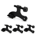4 Pack Hinge Pin Black Door Stopper, Adjustable Heavy Duty Hinge Pin Door Stop With Black Rubber Bumper Tips