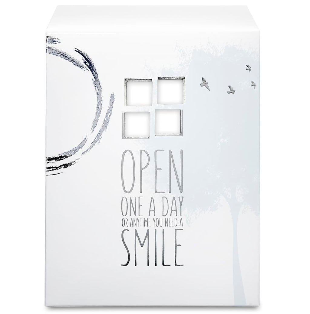 Kindnotes Glass Keepsake Gift Jar With Sympathy Messages - Time Travel Ivory