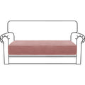 MAXIJIN Velvet Stretch Couch Cushion Covers Soft Loveseat Cushion Cover Replacement Sofa Seat Cushion Slipcovers RV Protector wi