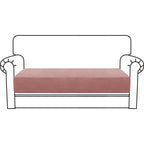 MAXIJIN Velvet Stretch Couch Cushion Covers Soft Loveseat Cushion Cover Replacement Sofa Seat Cushion Slipcovers RV Protector wi