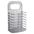 SKAIV Set of 1 Wall Mount Foldable Hanging Plastic Laundry Hamper Bin Bathroom Basket Organization (Grey)