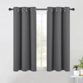 Nicetown Bedroom Curtains Blackout Drapery Panels, Three Pass Microfiber Thermal Insulated Solid Ring Top Blackout Window Curtai