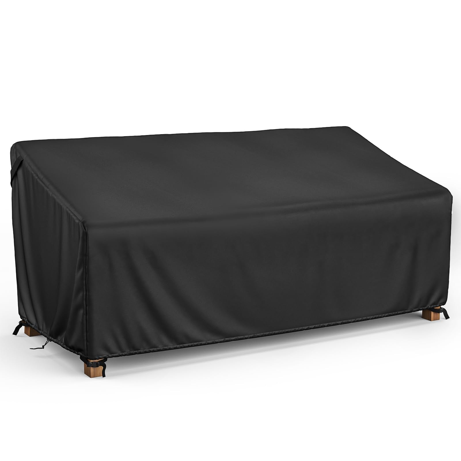 Mr.Cover 3-Seater Outdoor Couch Cover, Patio Furniture Covers Waterproof, Fits Up To 88W X 40D X 35H Inches, With Air Vent And Handles, Black