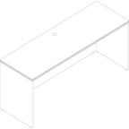 Lorell Chateau Series Mahogany Laminate Desking, 66.1 x 23.6 x 30