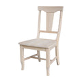 IC International Concepts Panel Back Chair, Furniture, Unfinished