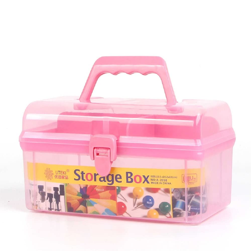 Iktu Multipurpose Utility Medicine Pill Organizer First Aid Multipurpose Jewellery Plastic Storage Box With Layers/Shelves/Tray 