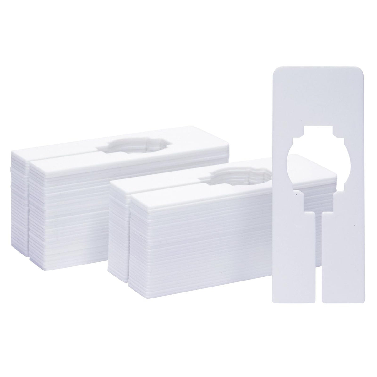 Juvale 60 Pack Plastic Closet Dividers for Hanging Clothes, Blank White Tags for Department Stores, Clothing Rack Size Separator