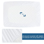2 Pack Queen Mattress Protector Waterproof Mattress Topper Pad Cover Fitted Sheets Up -18' Premium Terry Absorbent & Skin Frien
