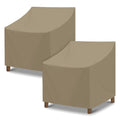 Sunpatio Outdoor Oversized Chair Covers, Heavy Duty Waterproof Patio Large Chair Covers, Fade Resistant Outdoor Furniture Protector, All Weather Protection, 2 Pack - 40' W X 34' D X 39' H, Taupe