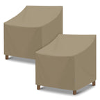 Sunpatio Outdoor Oversized Chair Covers, Heavy Duty Waterproof Patio Large Chair Covers, Fade Resistant Outdoor Furniture Protector, All Weather Protection, 2 Pack - 40' W X 34' D X 39' H, Taupe