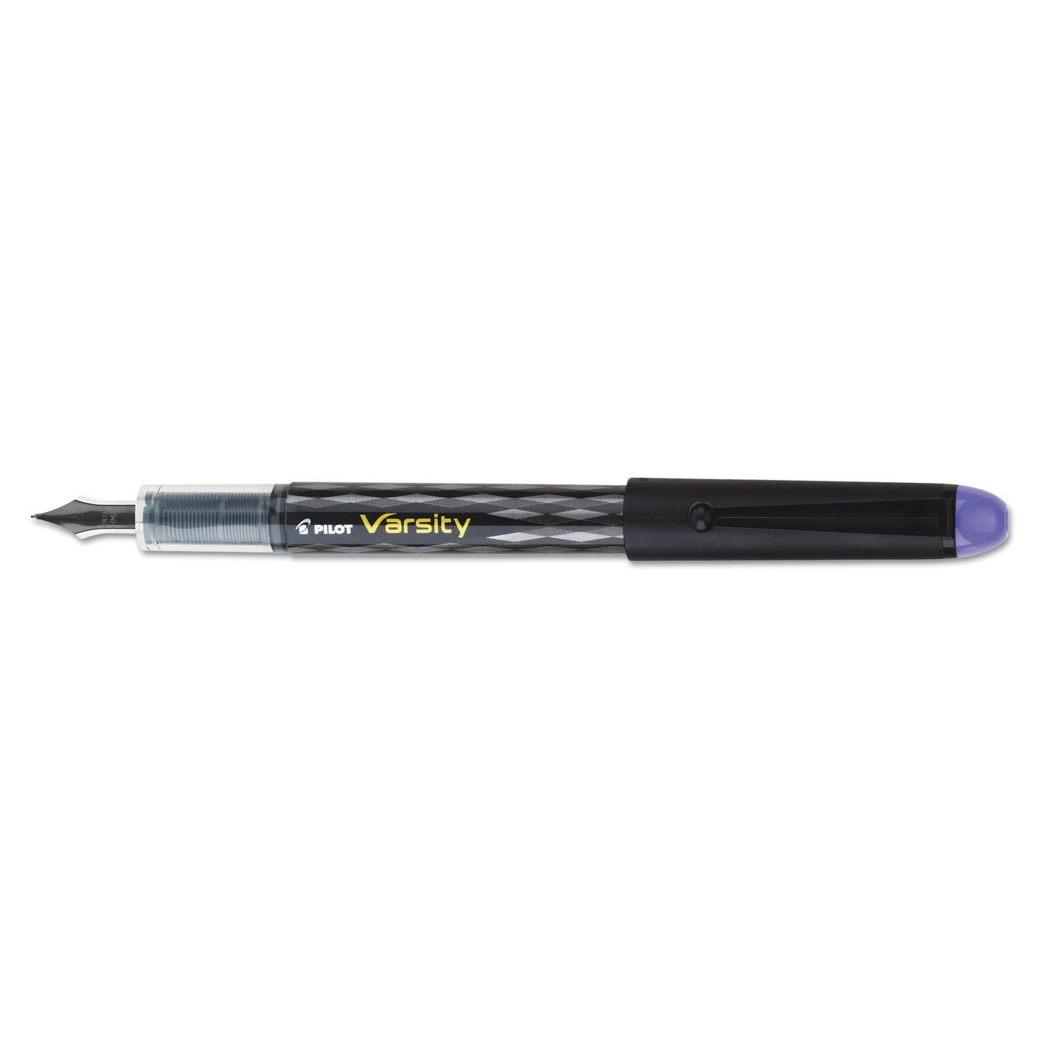 Varsity Disposable Fountain Pen, Medium Point, Black Barrel/Purple Ink Pil90008