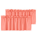 H.VERSAILTEX Red Christmas 2 Panels Blackout Curtain Valances for Kitchen Windows/Bathroom/Living Room/Bedroom Privacy Decorativ
