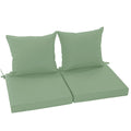 Summsun Outdoor Chair Cushions Set Of 2, Waterproof Back Pillow And Seat Cushion Set For Patio Furniture, Outdoor Sofa Replaceme