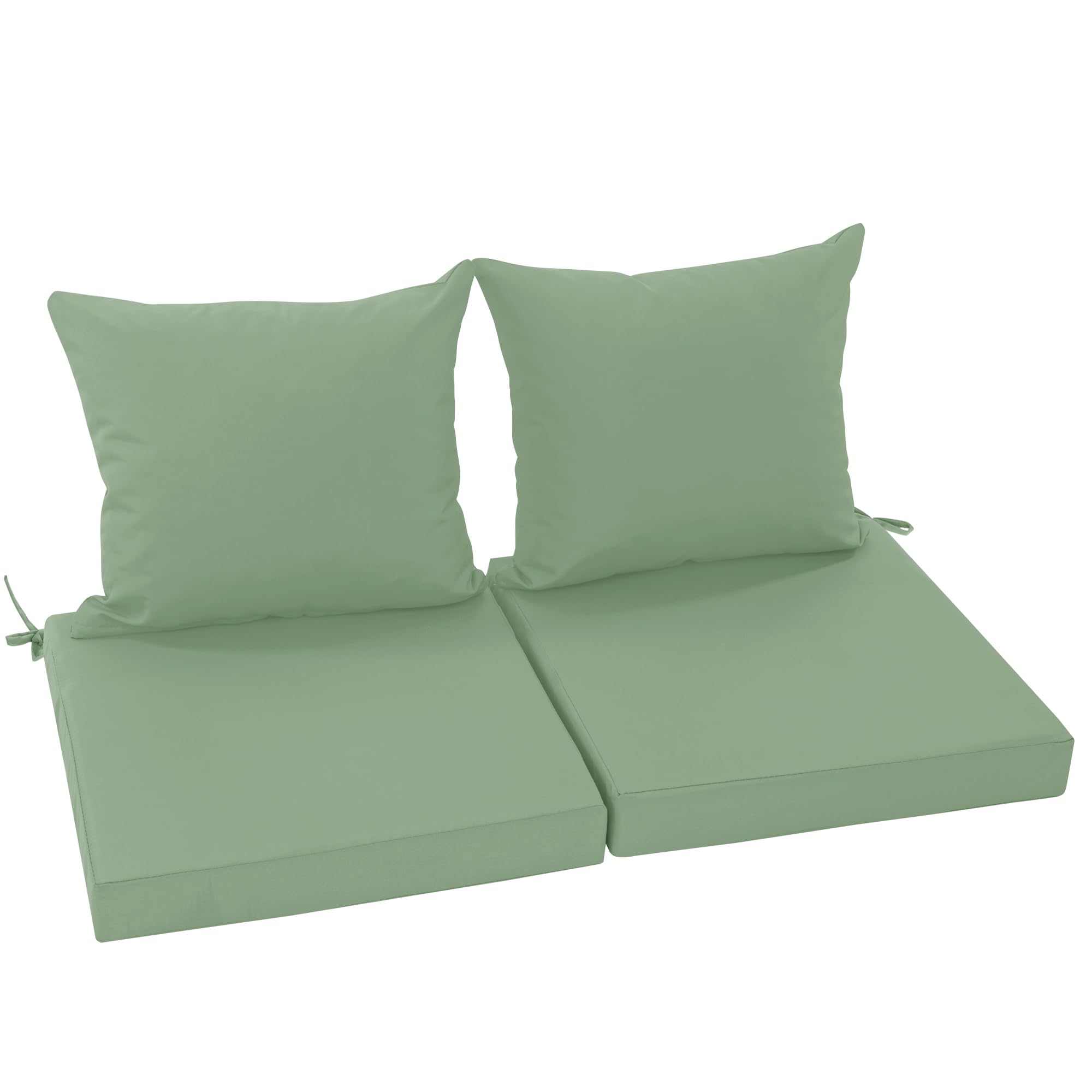 Summsun Outdoor Chair Cushions Set Of 2, Waterproof Back Pillow And Seat Cushion Set For Patio Furniture, Outdoor Sofa Replaceme
