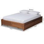 Baxton Studio Yara Brown Finished Wood King Size 4-Drawer Platform Storage Bed