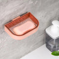 Gra8 Self Adhesive Leak Proof Dish Soap Organizer Rack Soap Box Holder Self Draining Wall Mounted Soap Bar Holder for Bathroom,