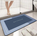 YTHI?Soft Silicone Bathroom Mat  Super Absorbent, AntiSkid, QuickDrying Floor & Door Mat for Home/Office Light & Dark Grey Mu