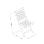 East West Furniture SECM3CWNA Selma 3 Piece Outdoor Conversation Bistro Set Contains a Square Acacia Wood Coffee Table and 2 Folding Side Chairs, 26x26 Inch, Natural Oil