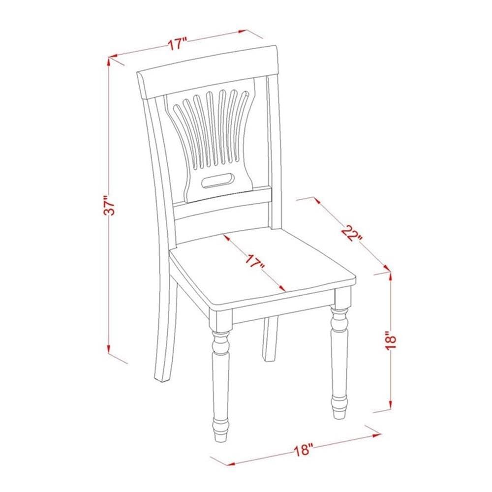 East West Furniture Ampv3-Bch-W 3 Piece Dinette Set For Small Spaces Contains A Round Kitchen Table With Pedestal And 2 Dining Chairs, 36X36 Inch, Black & Cherry