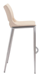 Ace Bar Chair (Set of 2) Light Pink & Silver
