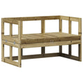 vidaXL Patio Sofa Bench Extendable Impregnated Wood Pine