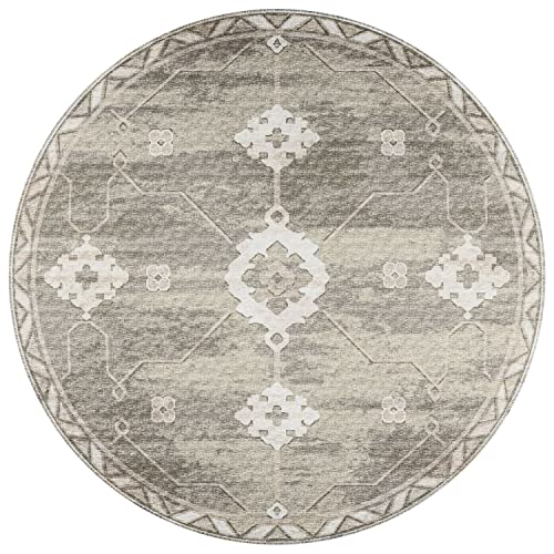 Sedona Sn16 Ivory Transitional Rug Round 4' X 4'