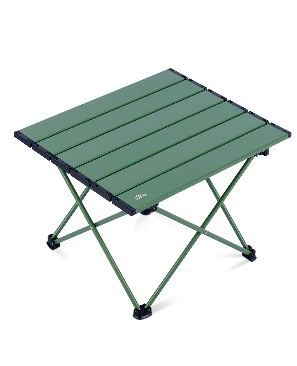 iClimb Ultralight Compact Camping Folding Table with Carry Bag (Green - S)