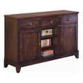 Imagio Home by Intercon Kona 50" Server with 2 Cabinets, 3 Shelves, and 3 Drawers, Raisin Sideboard
