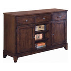 Imagio Home by Intercon Kona 50" Server with 2 Cabinets, 3 Shelves, and 3 Drawers, Raisin Sideboard