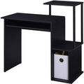 Acme Lyphre Wooden Rectangle Top Computer Desk with Keyboard Tray in Black