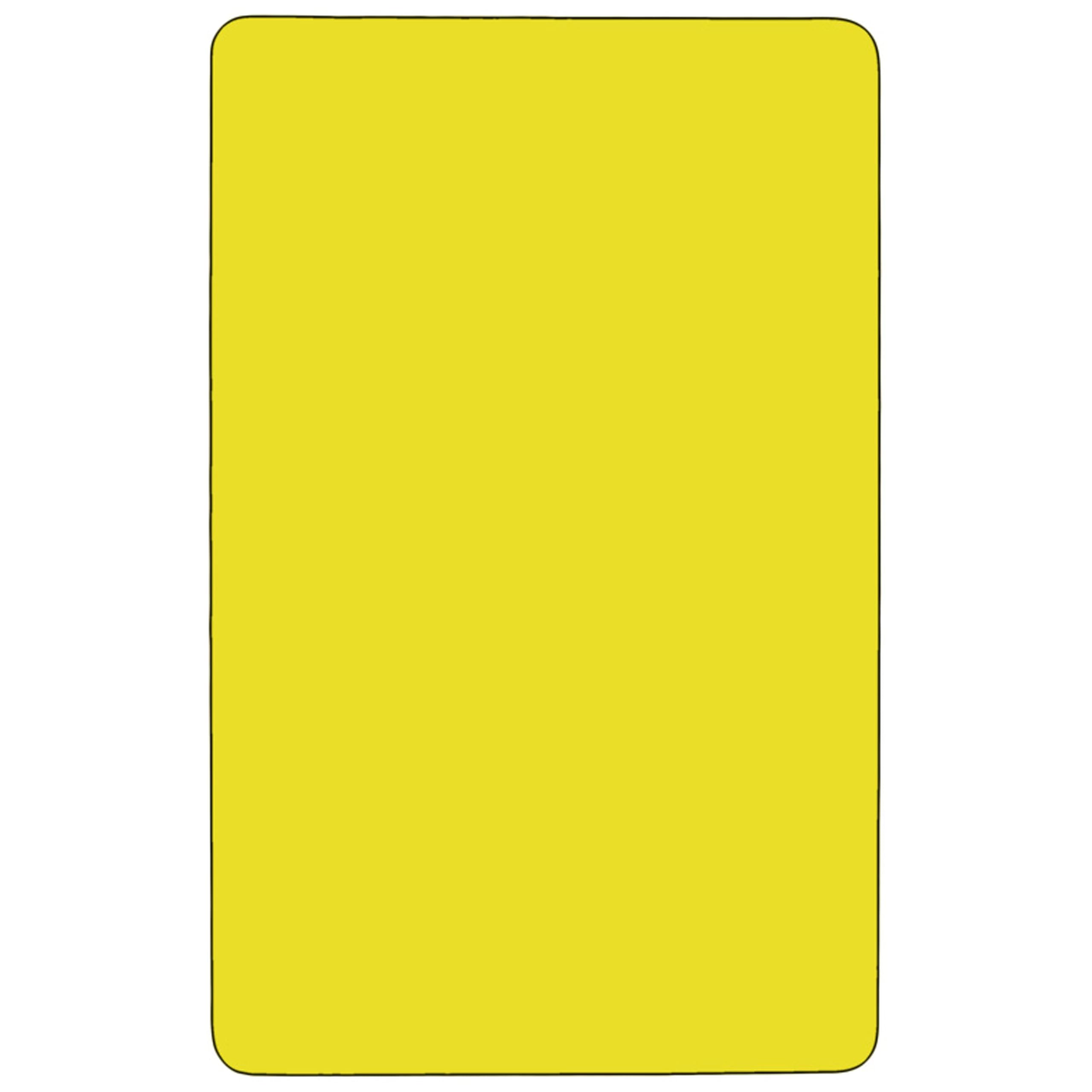 Flash Furniture 24X48 Yellow Activity Table, 24 W X 48 L