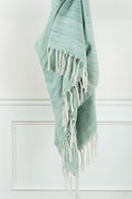 Rizzy Home Abstract 50"x60" Poly Pet Throw in Aqua