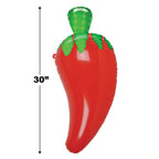 Beistle 2 Piece 30'' Plastic Large Inflatable Chili Pepper Decorations, Blow Up Accessories For Cinco De Mayo Mexican Theme Fies