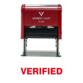 Verified Self Inking Rubber Stamp (Red Ink) - Large