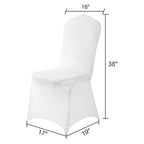 Algaiety Spandex Chair Cover,12Pcs,Chair Covers,Living Room Chair Covers,Removable Chair Cover Washable Protector Stretch Chair Cover For Party, Banquet,Wedding Event,Hotel(White)