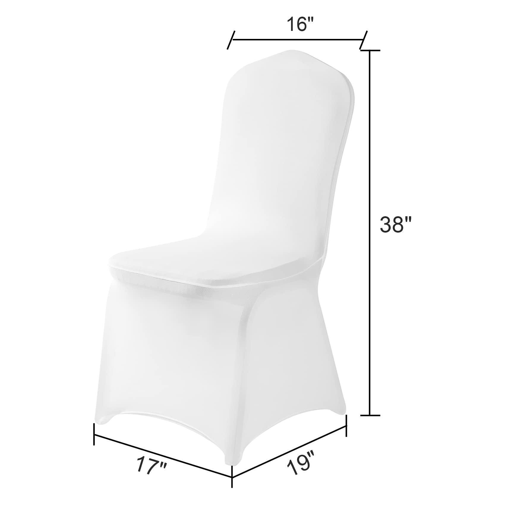 Algaiety Spandex Chair Cover,12Pcs,Chair Covers,Living Room Chair Covers,Removable Chair Cover Washable Protector Stretch Chair Cover For Party, Banquet,Wedding Event,Hotel(White)