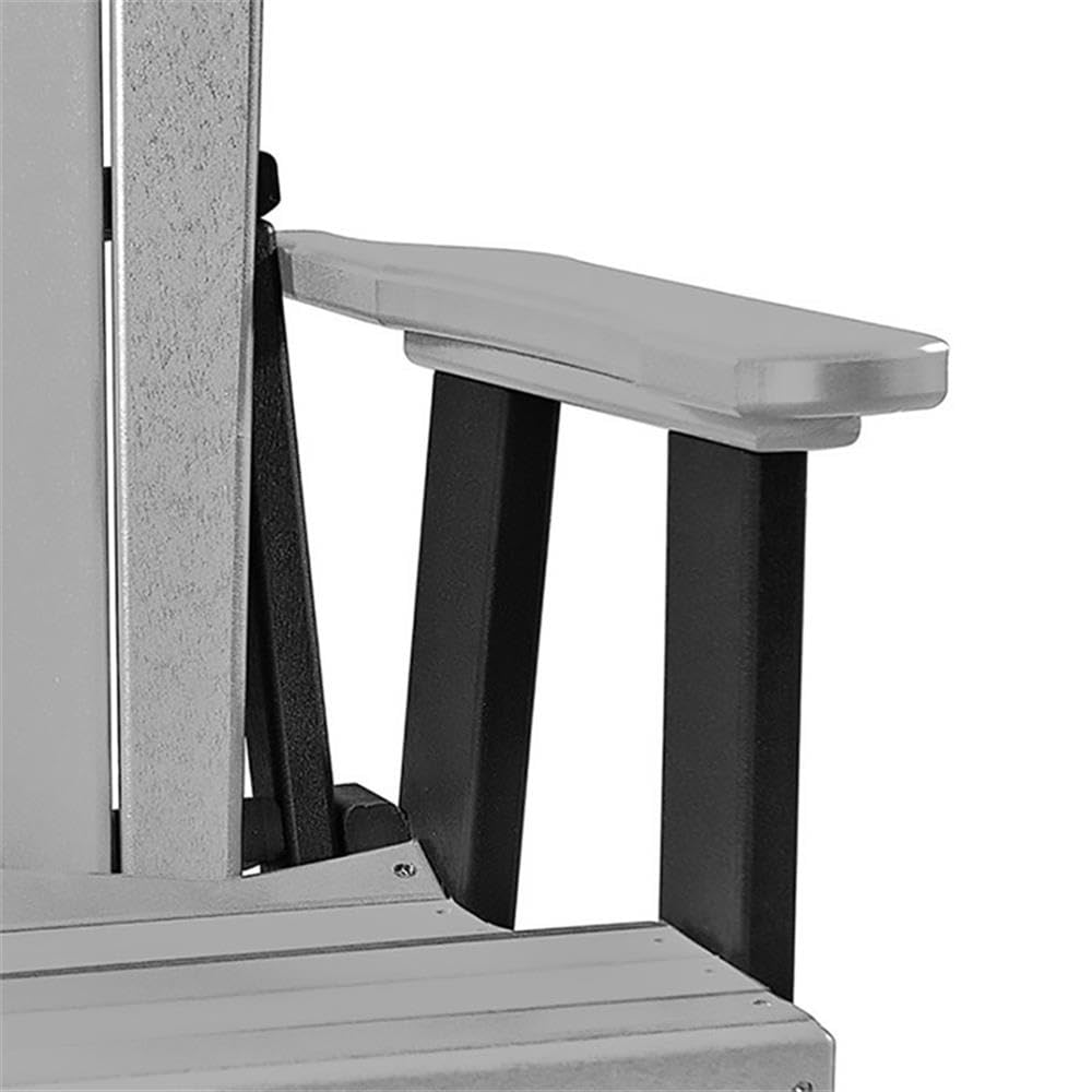 American Furniture Classics Balcony Height Table Double Glider, Light Gray & Black