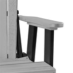 American Furniture Classics Balcony Height Table Double Glider, Light Gray & Black