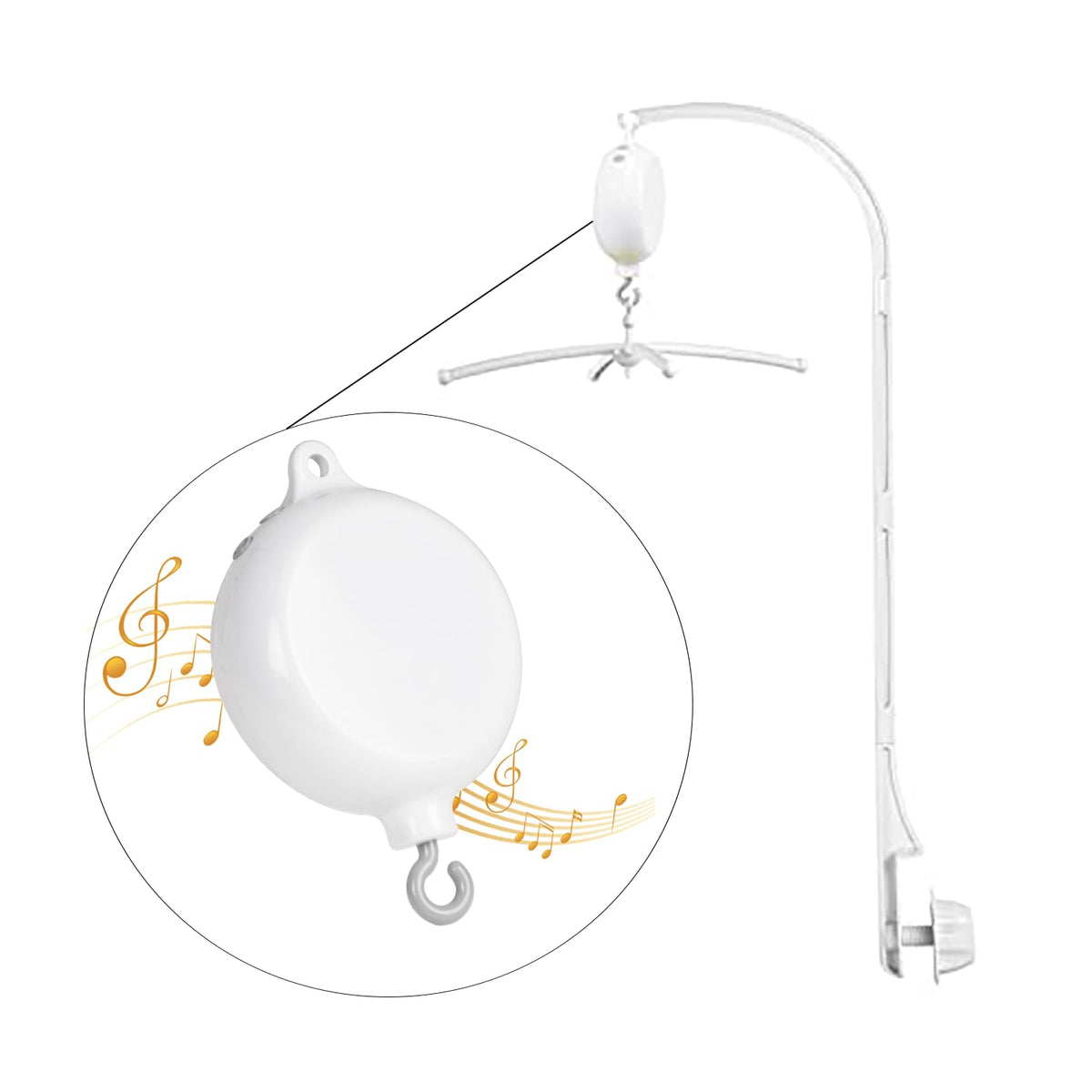 35 inches Crib Mobile arm with Baby Mobile Motor,Mobile arm for Crib Baby Mobile Hanger,Crib Mobile Motor, Crib Mobile Spinner w