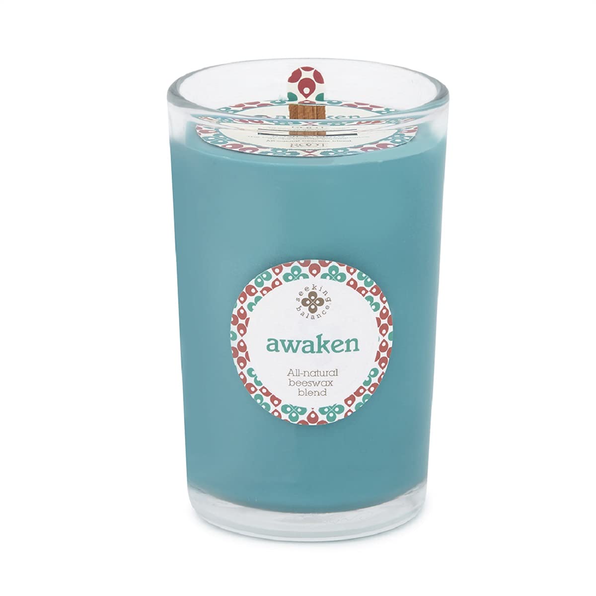 Seeking Balance Beeswax Blend Spa Candle, 8-Ounce, Awaken: Basil & Lime